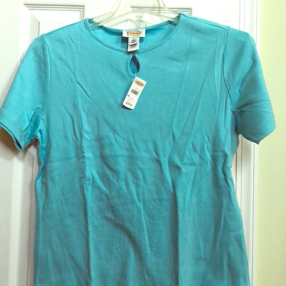 NWT Talbots ladies large keyhole shirt